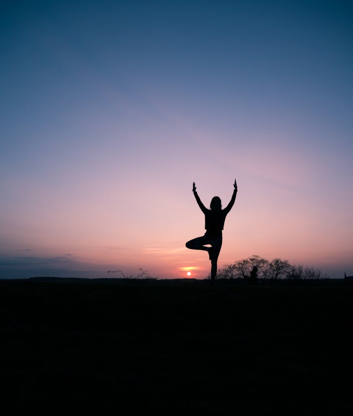 Silhouette of Woman during Sunset